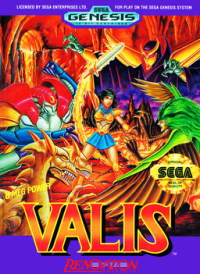 Mugen Senshi Valis JP Sega Mega Drive JP box art